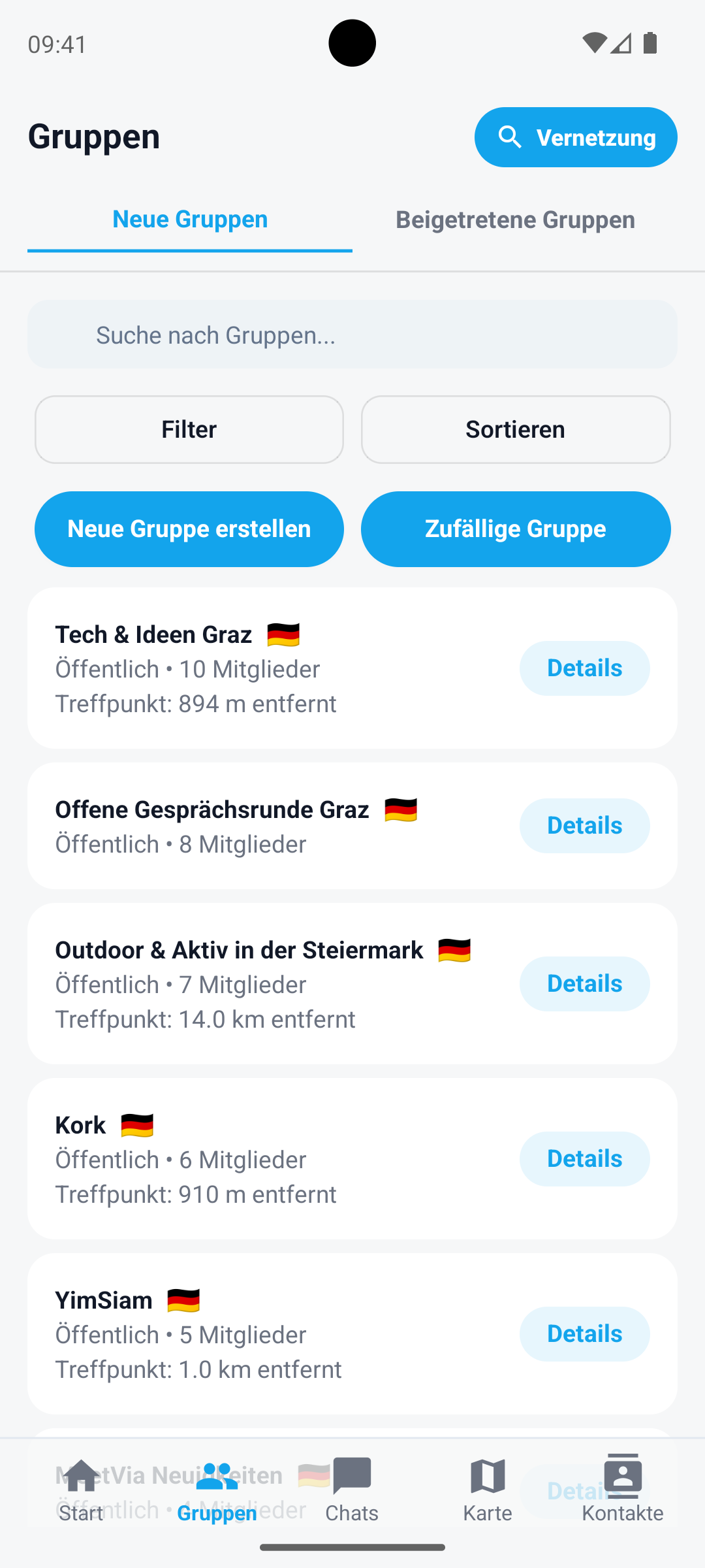 MeetVia Screenshot 2 - Profile and community